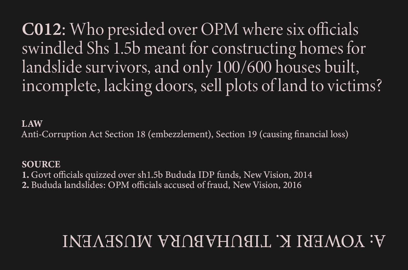 Bududa Housing Fraud