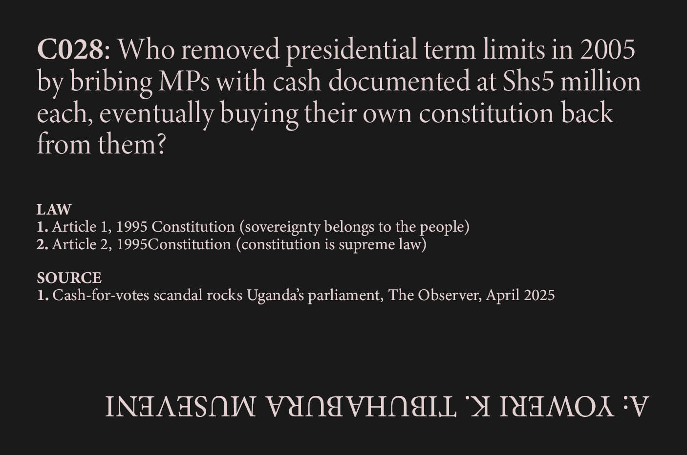 Term Limits Bribery