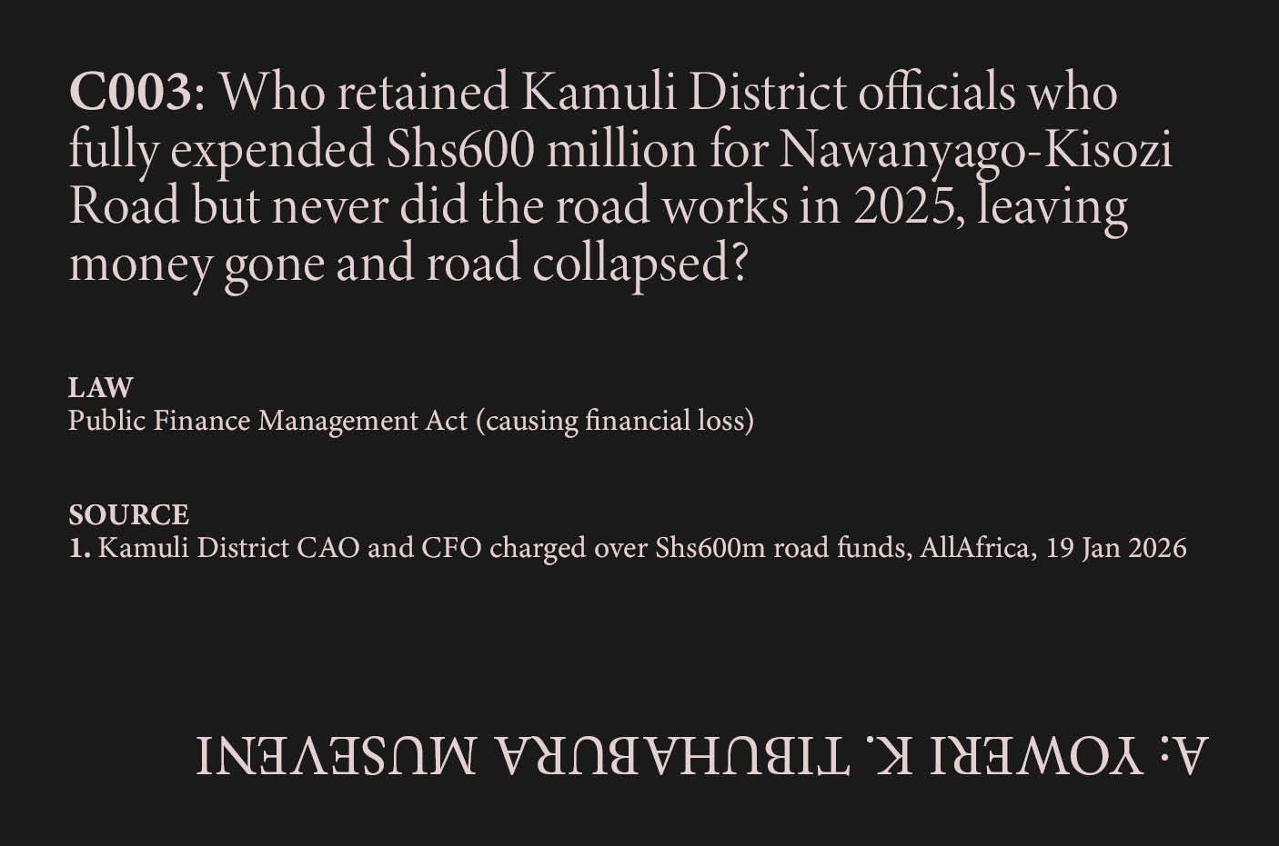 Kamuli Road Funds