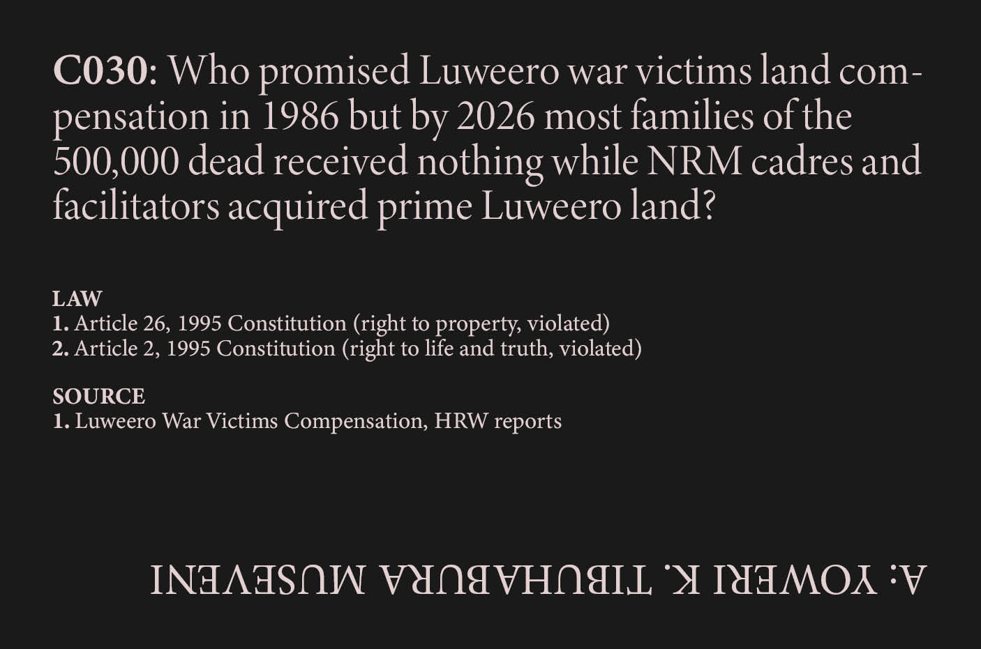 Luweero Compensation Fraud