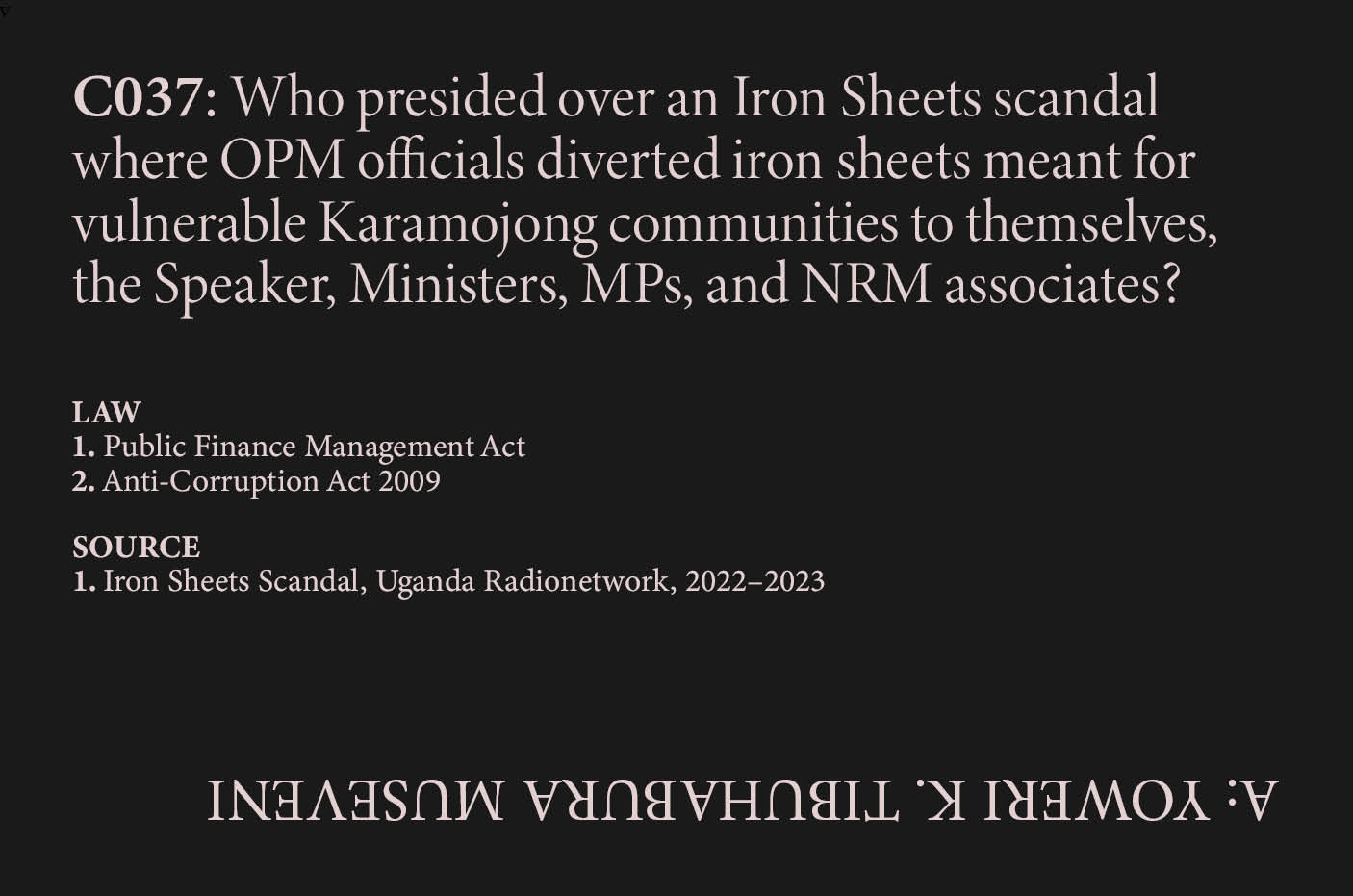 Iron Sheets Scandal