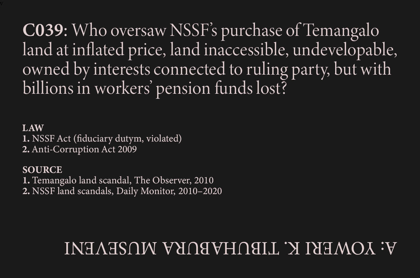 Temangalo Land Deal