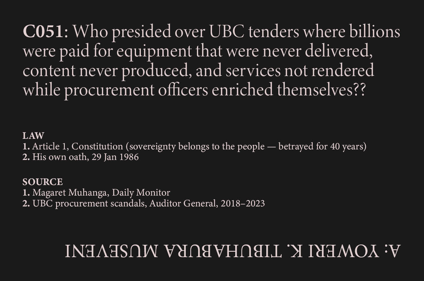 UBC Tenders
