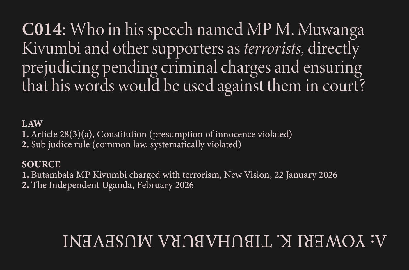 Kivumbi Terrorist