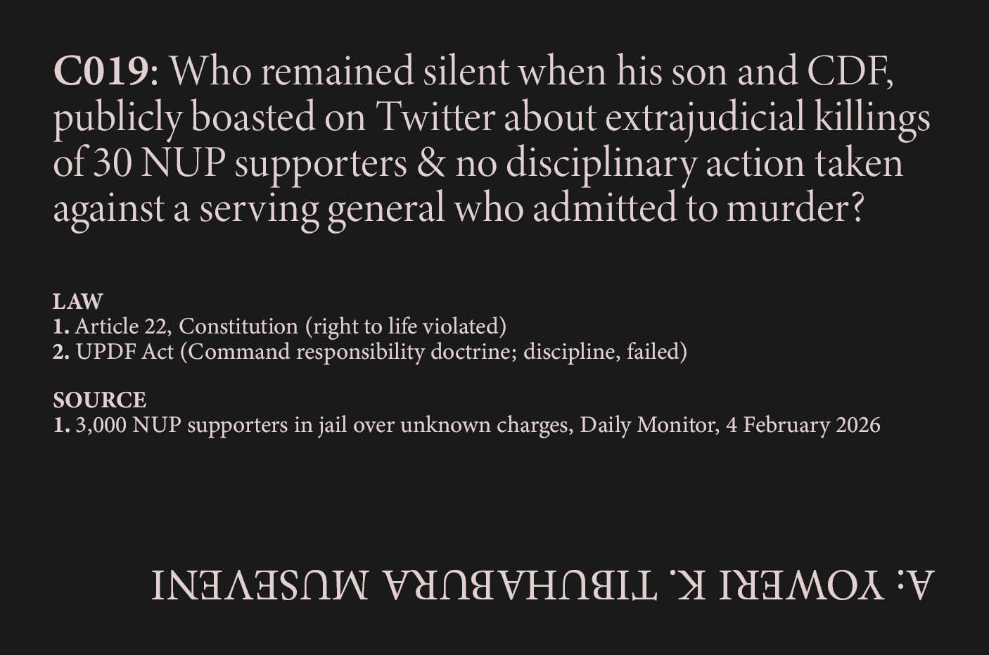 Muhoozi Boasts