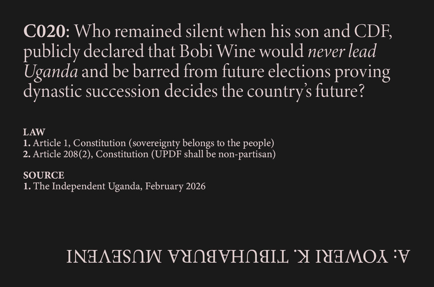Muhoozi Vows