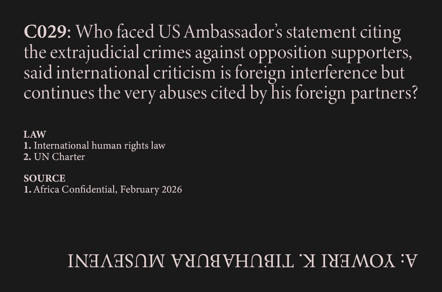 US Ambassador Concern