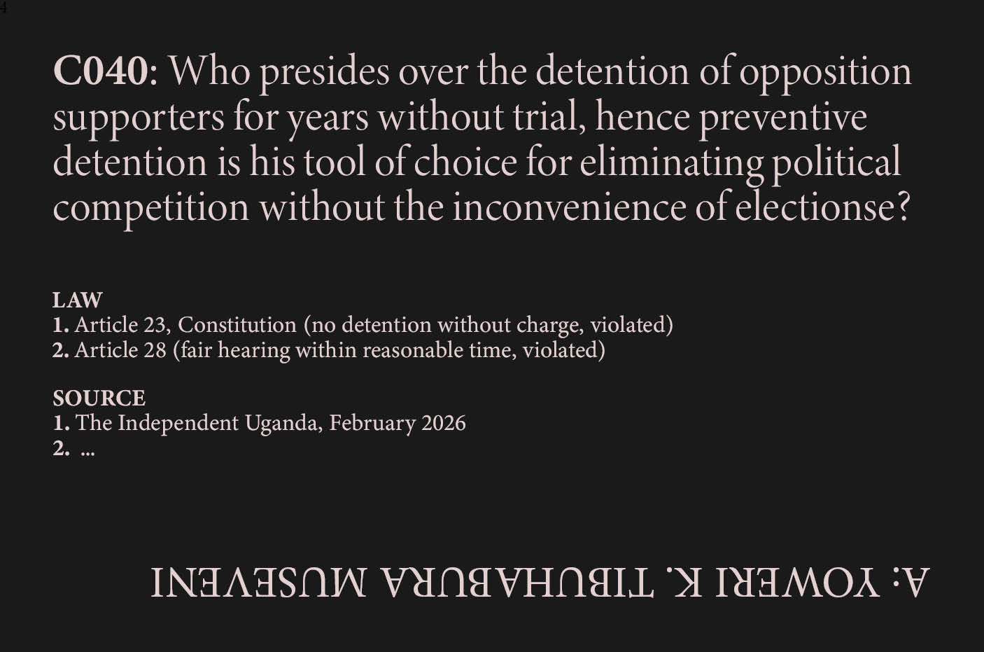 Besigye No Trial