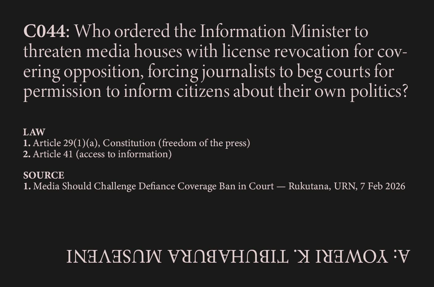 Media Threatened
