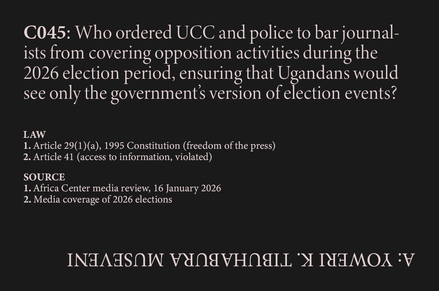 Journalists Barred