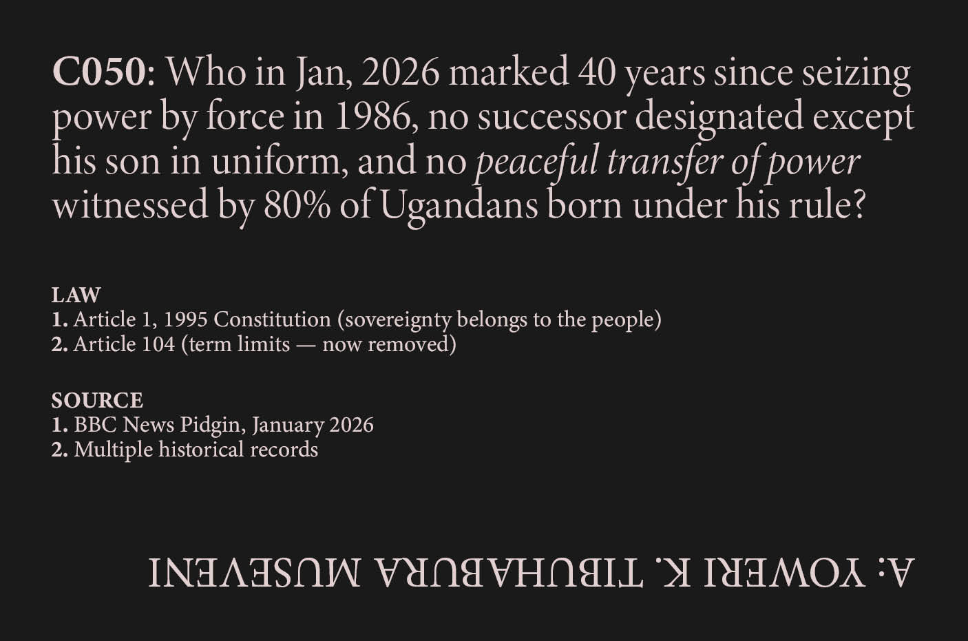 40 Years in Power