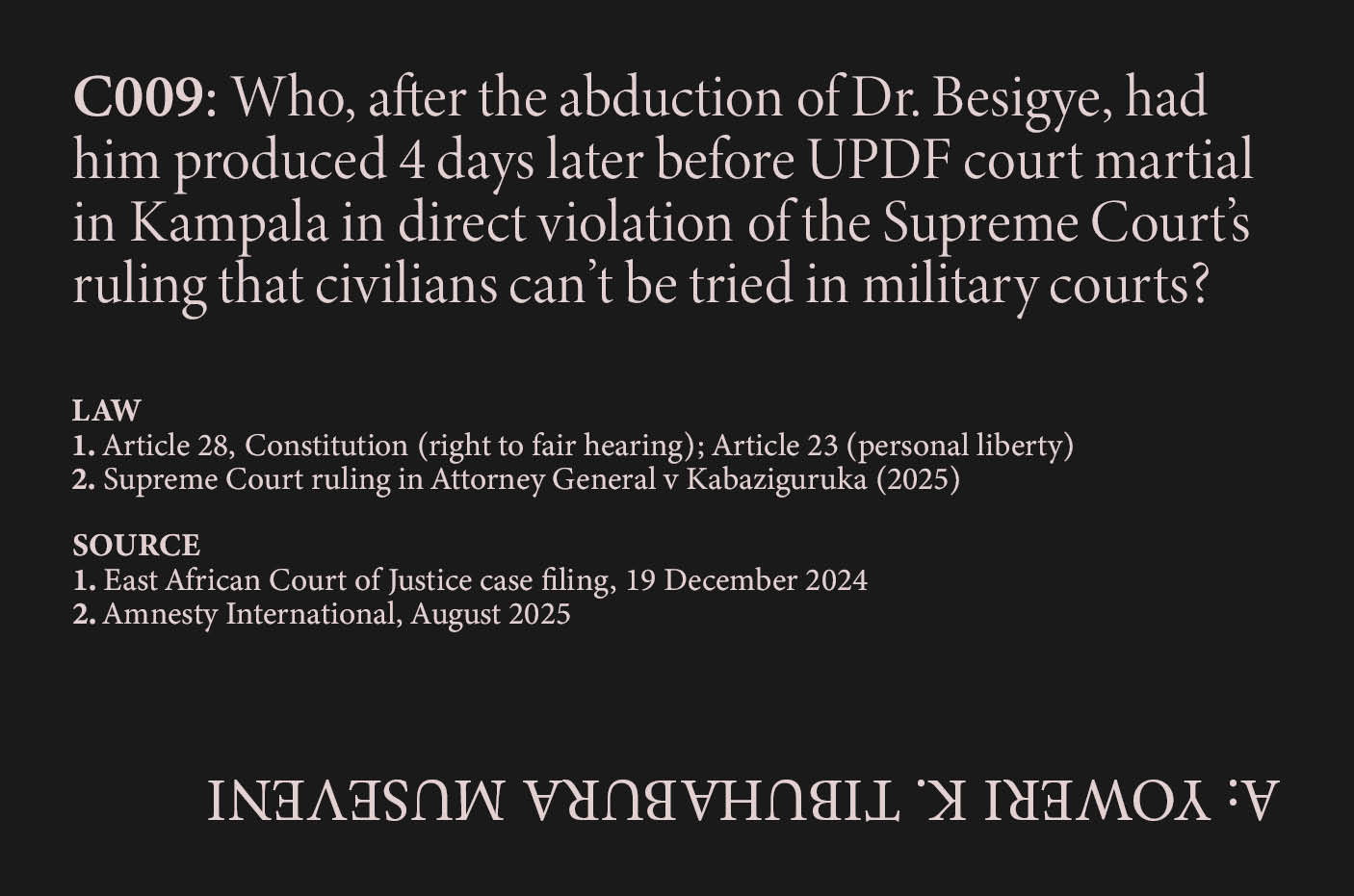 Besigye Military Court