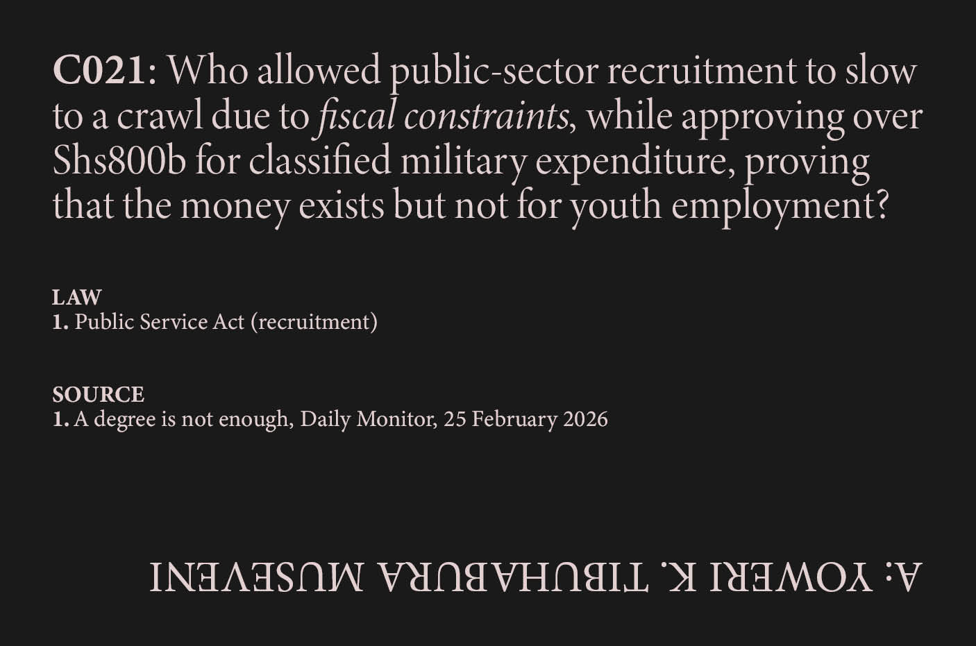 Public Sector Freeze
